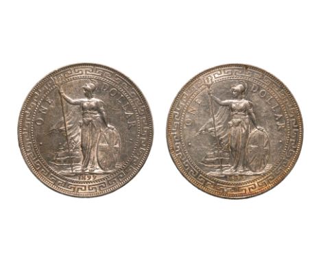 GREAT BRITAIN BRITISH TRADE DOLLAR 1899 B (2)
Britannia standing holding a trident and a shield, date below, reverse with Chi