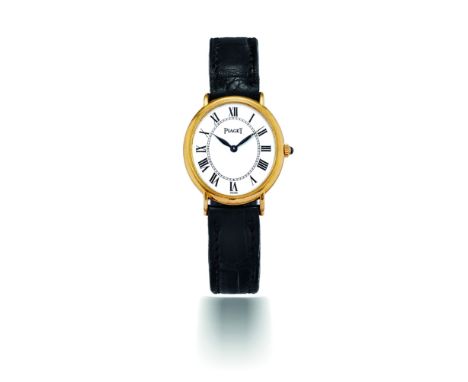 PIAGET. MONTRE BRACELET DE DAME EN OR JAUNE 18K (750) DE FORME OVALE MOUVEMENT MECANIQUEPIAGET. A LADY'S 18K GOLD MANUAL WIND