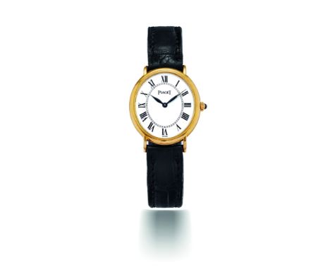 PIAGET. MONTRE BRACELET DE DAME EN OR JAUNE 18K (750) DE FORME OVALE MOUVEMENT MECANIQUEPIAGET. A LADY'S 18K GOLD MANUAL WIND