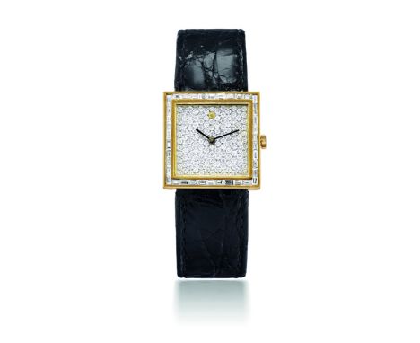 CRISTILLI, ROMA. MONTRE BRACELET EN OR JAUNE 18K (750) SERTIE DE DIAMANTS MOUVEMENT MECANIQUECRISTILLI, ROMA. AN 18K GOLD AND