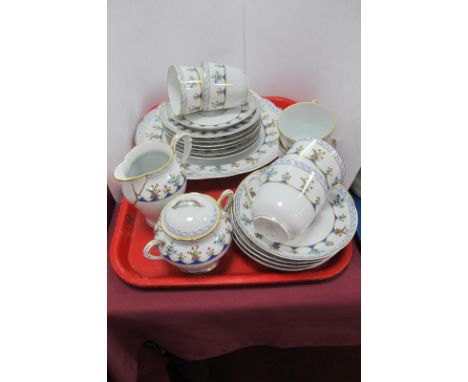 Limoges Bernardaud Chateaubriand Tea Service, of twenty one pieces.