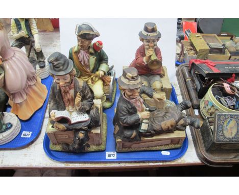 Melody in Motion Ceramic Figures, by Seiji Nakane, each having Waco of Japan musical movement.