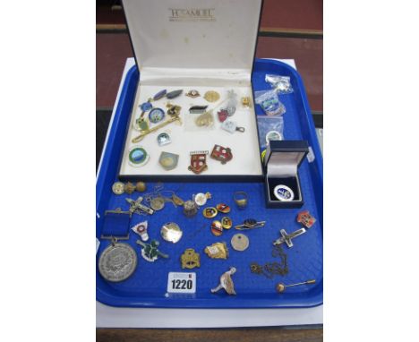 Enamel and Other Badges, including "Prefect Per Laborem Ad Honorem", HM Armed Forces Veteran, "0EIIR June 2nd 1953", Associat