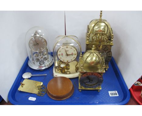 Two Lantern Style Clocks, battery operated, Schatz and Kern Clocks. (4)