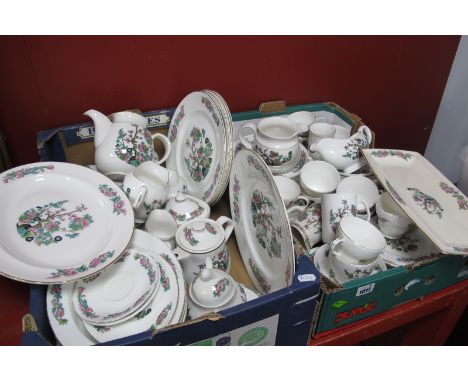 Bone China "Indian Tree" Pattern, plates, dishes, cups and saucers.