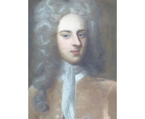 18th CENTURY SCHOOL, PORTRAIT OF A YOUNG MAN IN FEIGNED OVAL, OIL ON CANVAS 72 x 62 cms