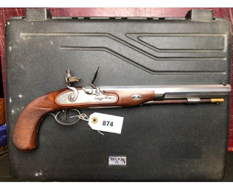SECTION 1 FIREARM - FLINT LOCK PISTOL PEDERSOLI .44 MUZZLE LOADING SERIAL NUMBER PD10061 ( ST. NO. 3438)