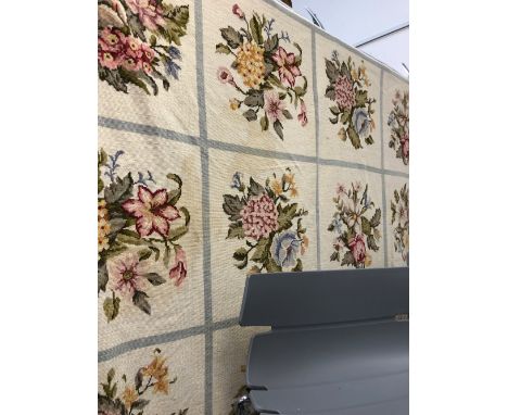 A NEEDLEPOINT FLORAL DESIGN CARPET. 264 x 1758 cm