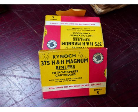 SECTION 1 COLLECTORS AMMUNITION- .375 HOLLAND AND HOLLAND MAGNUM, 12 ROUNDS