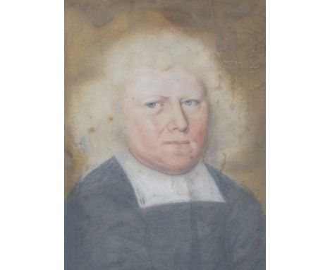 18th CENTURY ENGLISH NAIVE SCHOOL PORTRAIT OF A GENTLEMAN INDISTINCTLY INSCRIBED AND DATED, WATERCOLOUR 26 x 20 cms