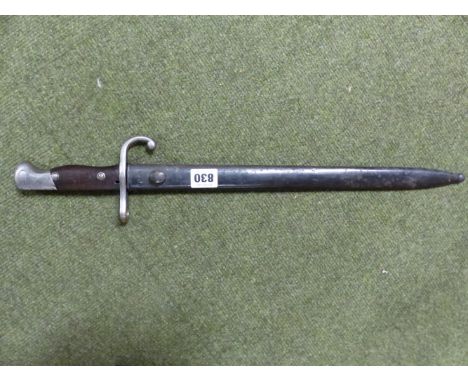 AN ARGENTINIAN MODEL 1909 MAUSER BAYONET, BY WEYERSBERG &amp; KIRSCHBAUM &amp; CO, SOLINGEN, CONTAINED IN ITS STEEL SCABBARD.