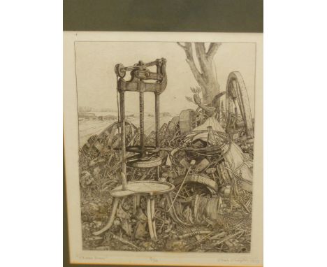 CHARLES CHAPLIN (1907-1987) ARR. CHEESE PRESS, PENCIL SIGNED LIMITED EDITION PRINT. 26 x 20cms