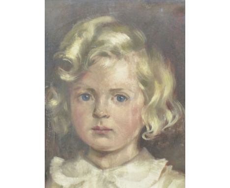 SIERK SCHRODER (1903-2002) ARR. PORTRAIT OF A YOUNG BOY, INSCRIBED VERSO, OIL ON CANVAS. 33 x 26cms