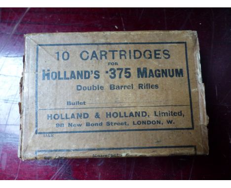 SECTION 1 COLLECTORS AMMUNITION- .375 FLANGED NITRO EXPRESS 10 ROUNDS