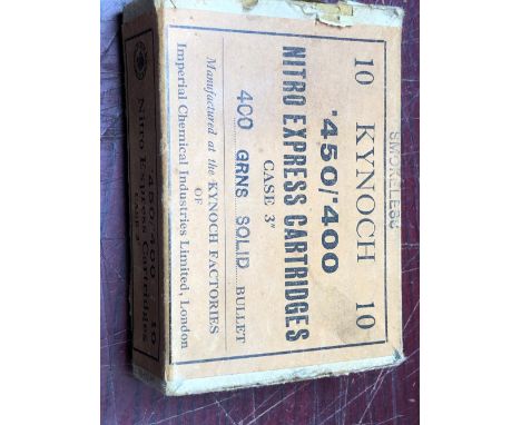 SECTION 1 COLLECTORS AMMUNITION- 450/400 NITRO EXPRESS, 9 ROUNDS.