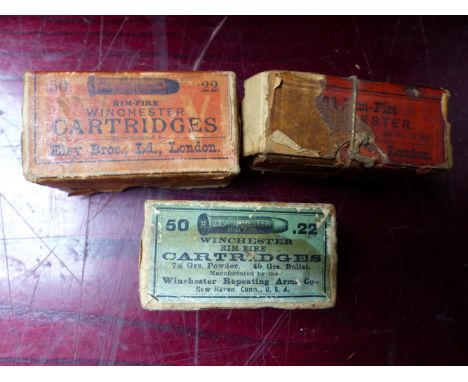 SECTION 1 COLLECTORS AMMUNITION .22 WINCHESTER RIMFIRE 130 ROUNDS
