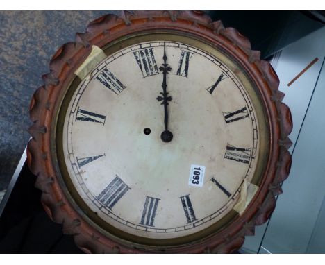 A 19th C. FUSSEE WALL CLOCK, WITH CARVED CASE