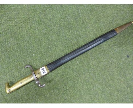 A PRUSSIAN MODEL 1871 INFANTRY BAYONET, MARKED TO THE 17. R.E. ON THE CROSSGUARD AND THE 119. L. II ON THE SCABBARD.