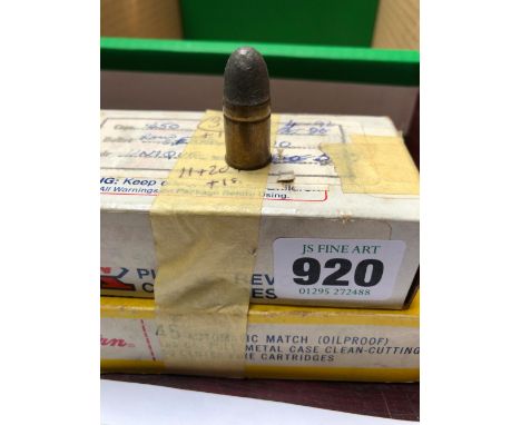 SECTION 1 COLLECTORS AMMUNITION- .450 REVOLVER, 37 ROUNDS