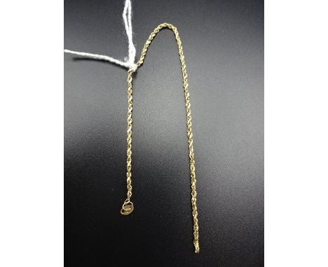 10ct gold chain, 0.5g, 18cm long