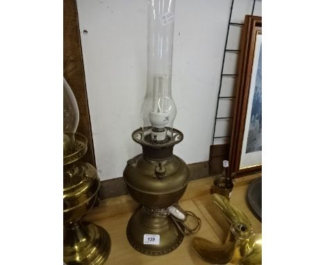 The miller lamp, USA brass lantern converted to electric
