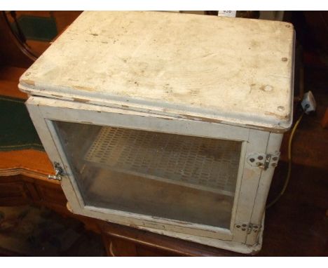 Vintage Wooden Doctors / Dentists medicine / tool cabinet with adjustable metal shelf 14 x 9 inches 12 inches tall