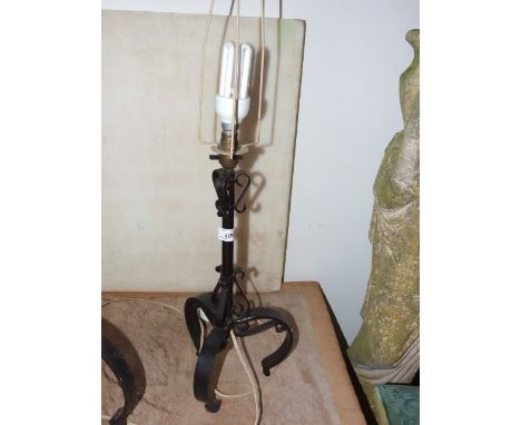 Wrought Iron Lamp 20 inches tall
