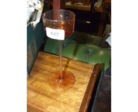 Wedgwood Brancaster Glass Candlestick 8 inches tall