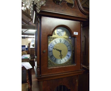 Modern Longcase Clock with brass dial ( 3 weights &amp; pendulum )