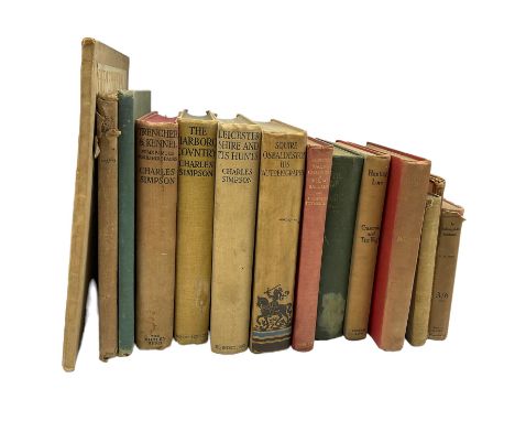 Three books on hunting by Charles Simpson 'The Harboro' Country', 'Trencher and Kennel' and 'Leicestershire and its Hunts' al