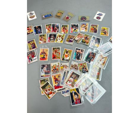 Basketball - a collection of 1996 Basketball stickers including Panini and Upper Deck / AN20 