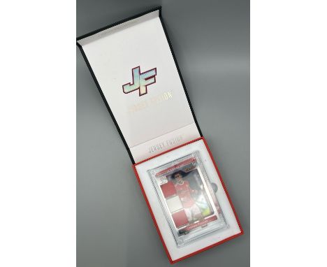A 2021-22 Topps Merlin UEFA Champions League football card edition number 23/25 featuring Cristiano Ronaldo and a section of 
