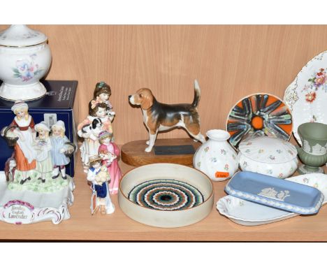 A GROUP OF CERAMICS, to include a Royal Doulton 'Special Friend' HN3607 figure of a boy and kitten, 'My First Figurine' HN342