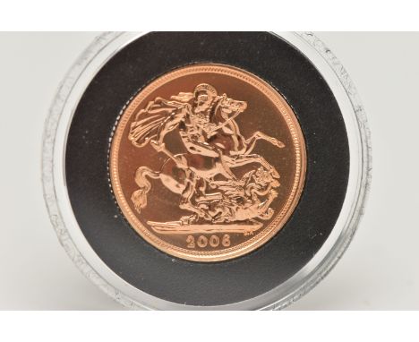 A QUEEN ELIZABETH II FULL GOLD BULLION SOVEREIGN COIN 2006, mintage 75,000, 22ct gold, 7.98 gram, 22.05mm