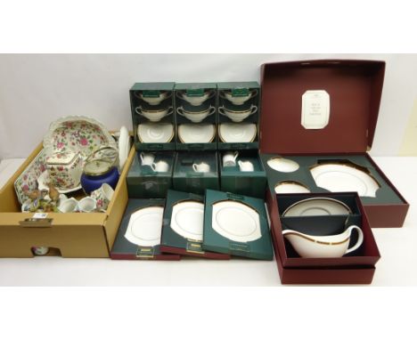 Six Royal Worcester birds, Old Foley 'James Kent' ceramics and St Michael 'Connaught' part dinner service for six, all boxed,