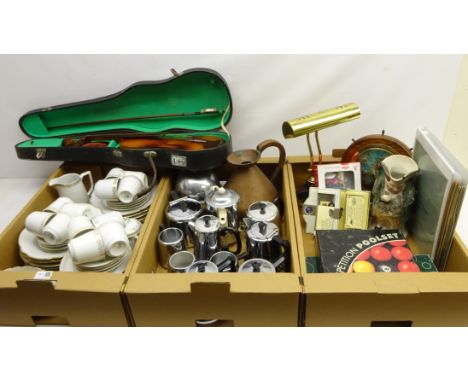 German Seltmann part dinner ware, similar style Altwasser tea cups and saucers, 19th century toby jug, chrome tea and coffee 