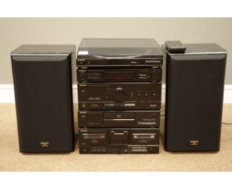 Technics Hi-Fi system - SL-J110R turntable, ST-X302L stereo synthesizer tuner, SU-X320 stereo integrated amplifier, SL-PJ28A 