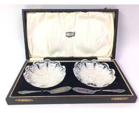COLLECTION OF SILVER FLATWARE, comprising two fork and spoon sets, two single spoons, set of six bean top coffee spoons, the 