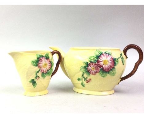 CLARICE CLIFF DISH, AND OTHER CERAMICS  including a part Carlton Ware breakfast set, a Carlton Ware egg cup, and two Carlton 