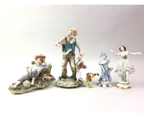 TWO ROYAL WORCESTER FIGURES OF BIRDS, AND OTHER CERAMICS  the Royal Worcester figures comprising Kingfisher and Western Tangl