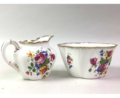 SHELLEY PART TEA SERVICE, with floral and gilt decoration, RD 272101, 11494