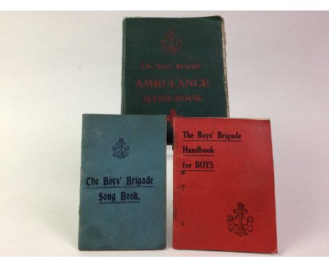 GROUP OF BOYS' BRIGADE MEMORABILIA, including sixteen badges, with one silver example, an 1883 to 1933 jubilee embroidered ha