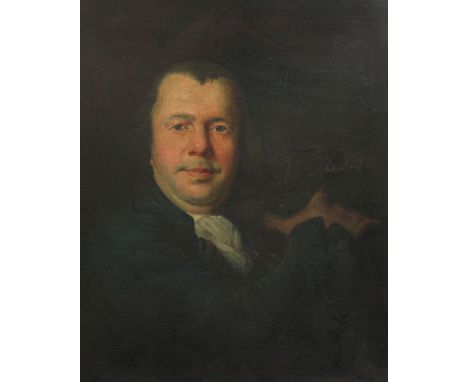 Attributed to Nathaniel Hone (1718-1794)oil on canvas,Self portrait,inscribed verso,23.5 x 20.5in.