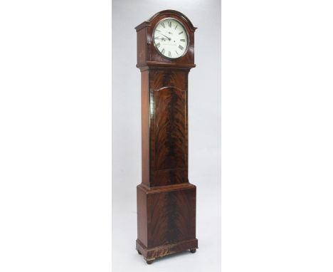 Chancellor & Son of Dublin. An early 19th century mahogany eight day longcase clock, the 12 inch circular dial with subsidiar