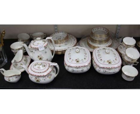 A Wedgwood sixty two piece 'Bianca' pattern tea and dinner service, Wedgwood printed marks and pattern no. R4499, the tureens