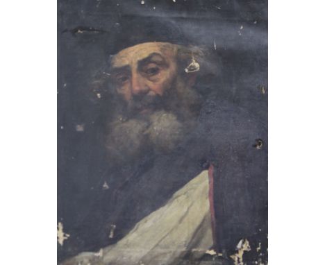 Victorian Schooloil on canvas,Portrait of a rabbi,24 x 20in unframed
