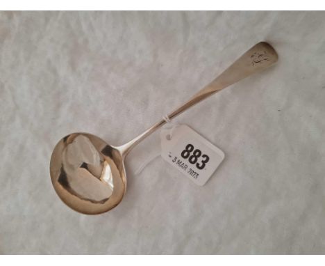 George III O E pattern sauce ladle . London 1800 By G S T H