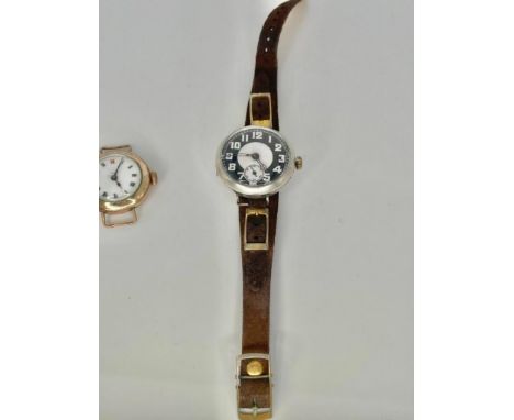 Vintage Silver trench watch &amp; 1 other  