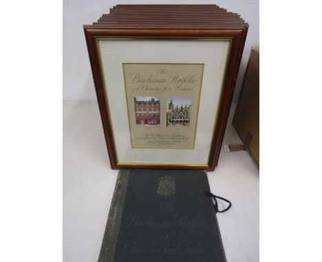 The Buchanan Portfolio of Characters from Dickens 15 prints framed and glazed 47x39cm with a vintage album cover