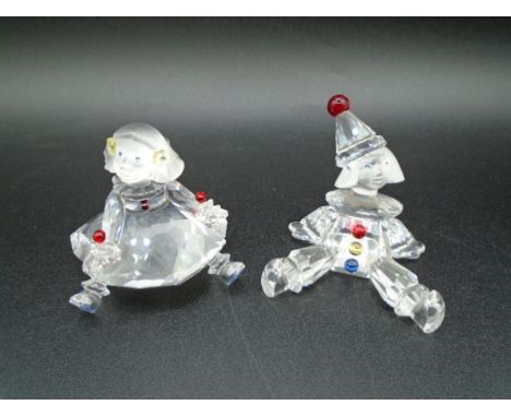 2 Swarovski crystal figurines Puppet 217207 and Doll 626247